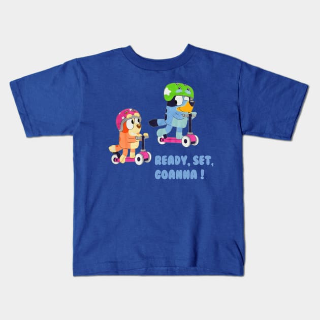 Ready, set, goanna ! Kids T-Shirt by VILLAPODCAST